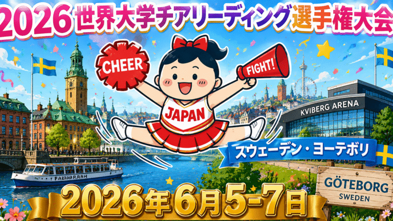 2026世界大学チアリーディング選手権大会｜スウェーデン・ヨーテボリ開催